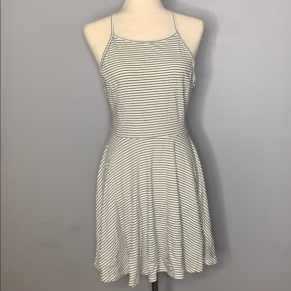 billabong black and white striped dress
